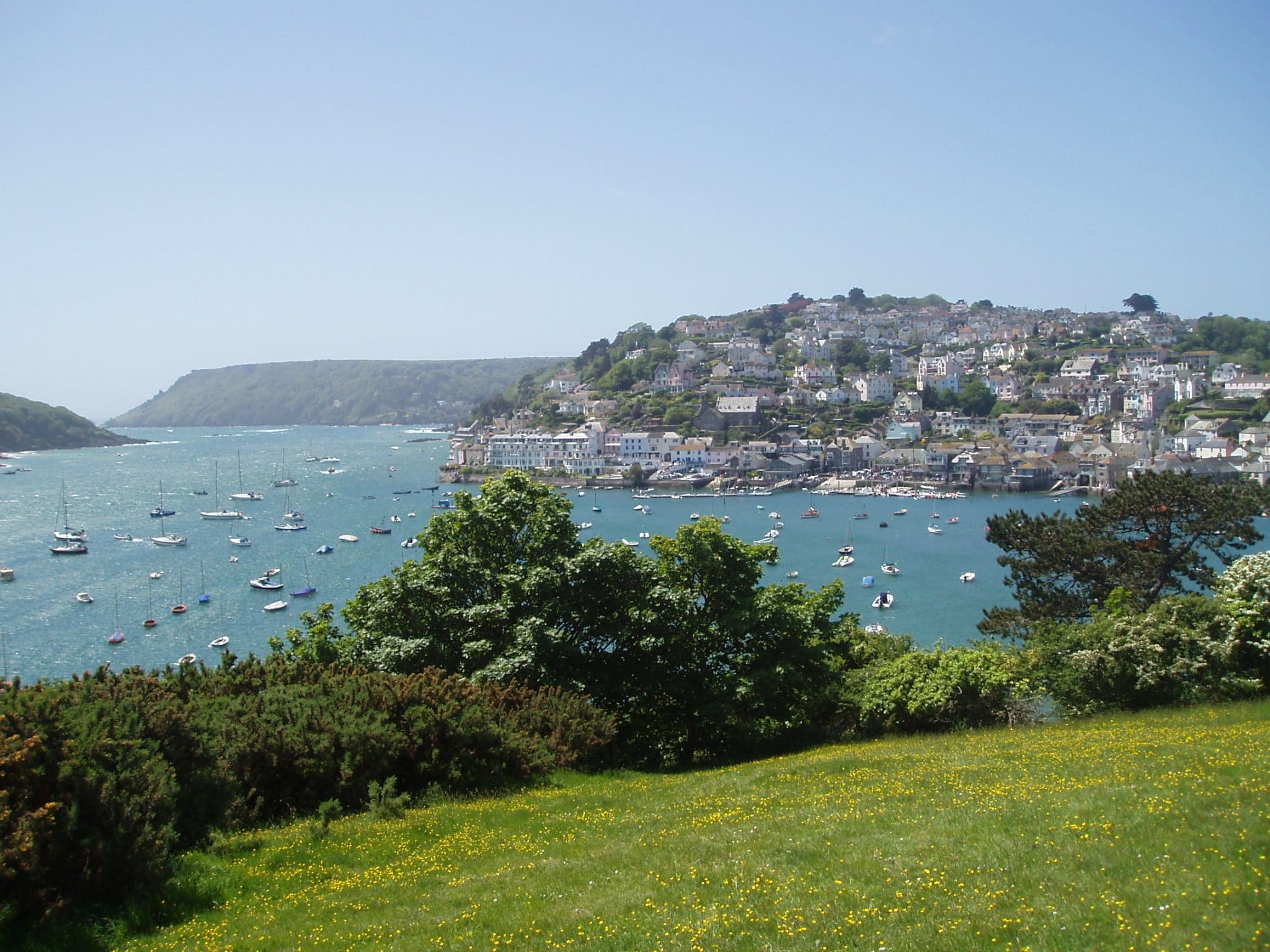 Photo looking down towards the town of Salcombe and Salcombe Harbour from Snapes Point