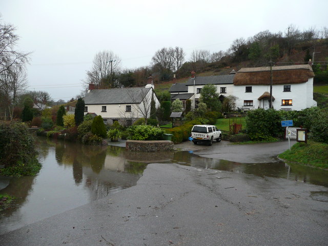 Photo of flooded lanes at Weare Giffard