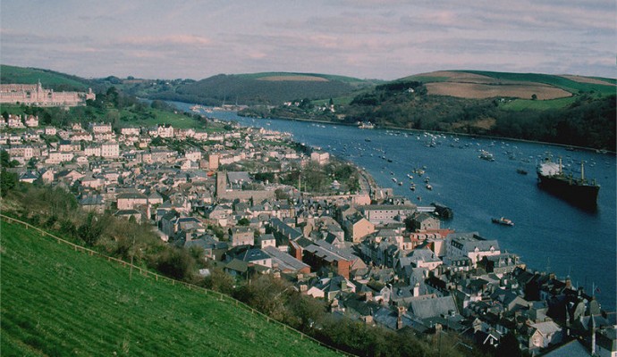 Photo of Dartmouth from above taken from the hill behind