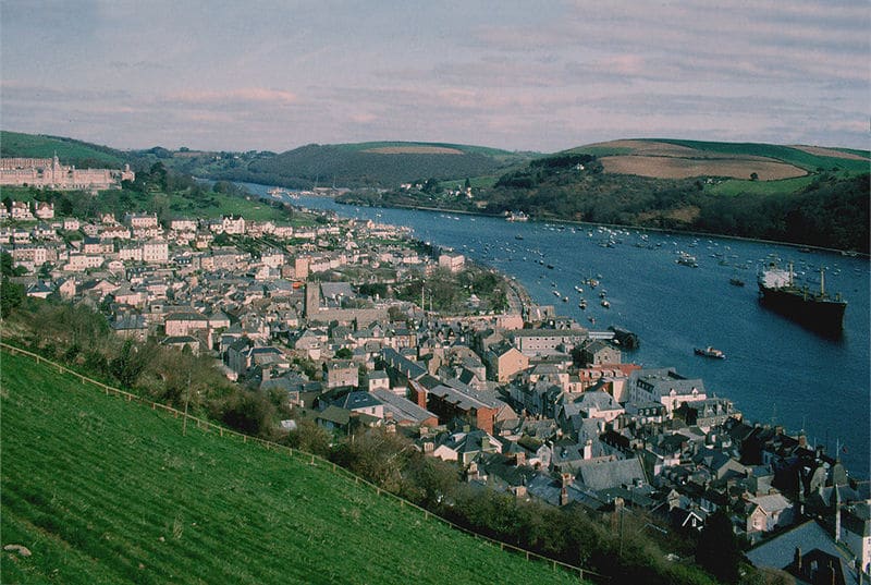 Photo of Dartmouth from above taken from the hill behind