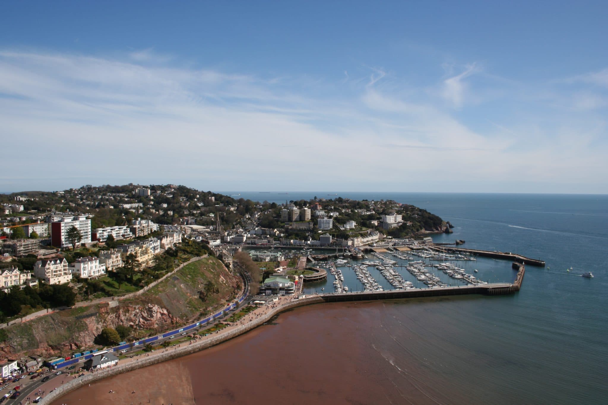 Photo looking across Torquay harbour from above