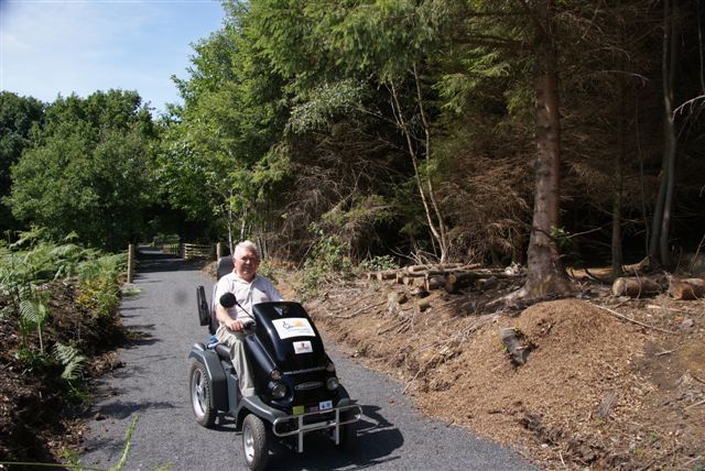 Photo of a man on a tramper on trails at the Tamar Trails Centre