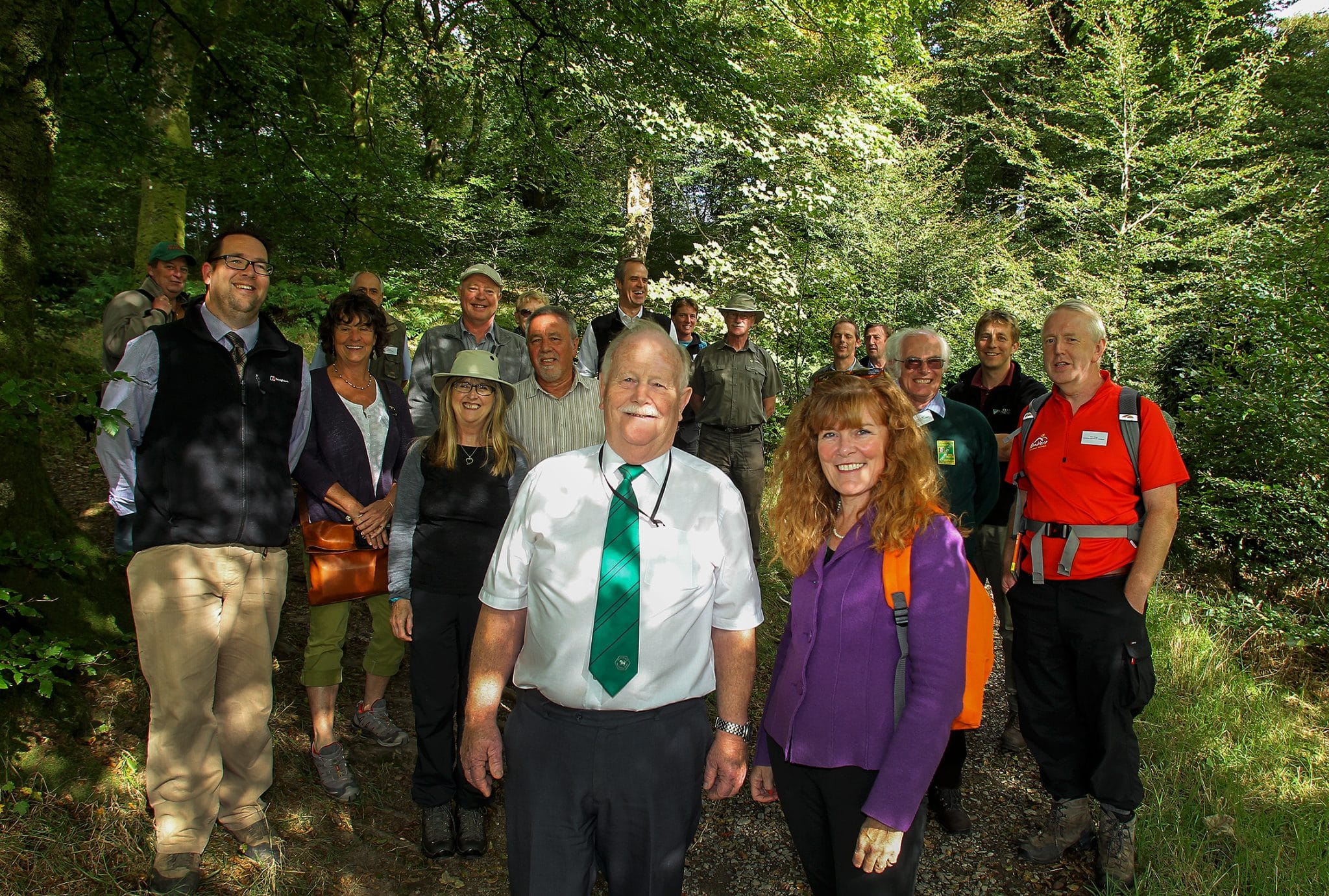 Photo of walkers on the Two Moors Way, Devon's Coast to Coast walking route on the 40th Anniversary of the route opening