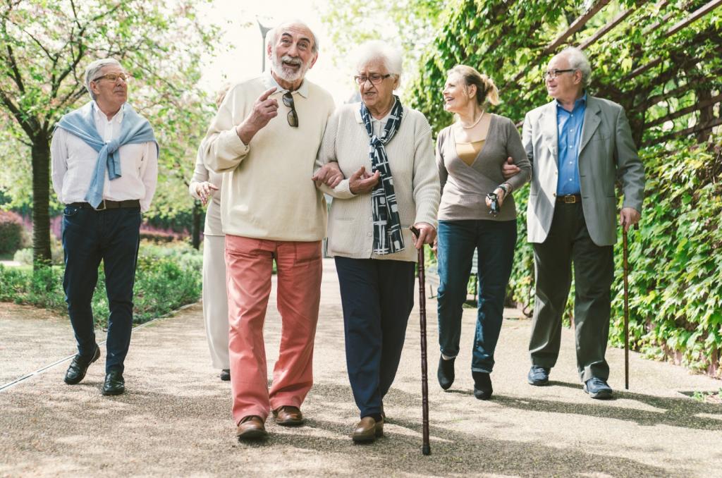 Photo of walkers on a pavement