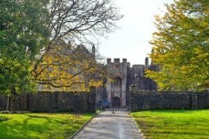 View of Compton Castle in November